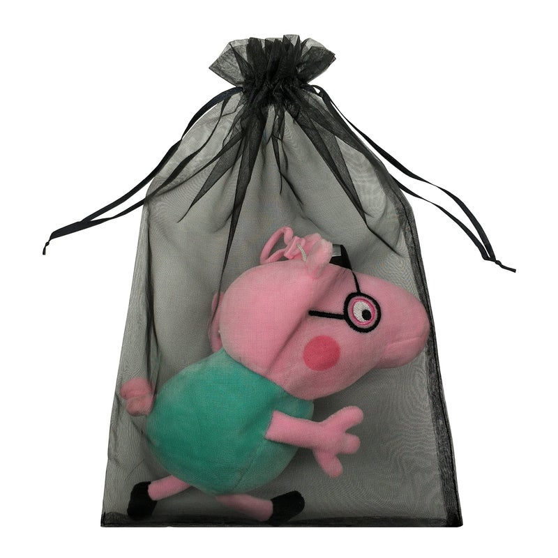 Ankirol 50pcs Sheer Organza Favor Bags 12 X 16 X Large Organza Drawstring Bags (Black) - Image 4